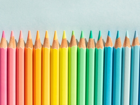 Photographie de crayons de couleur