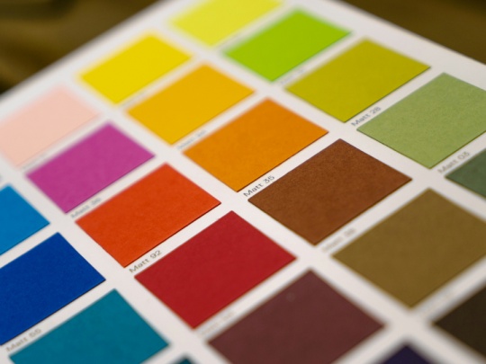 Photographie d'un nuancier de couleurs
